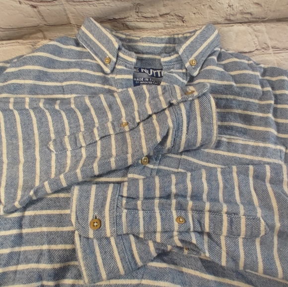 The Nutter by Chubbies Tunic Pullover Striped Tunic Nautical Shirt Blue White M - Picture 10 of 13